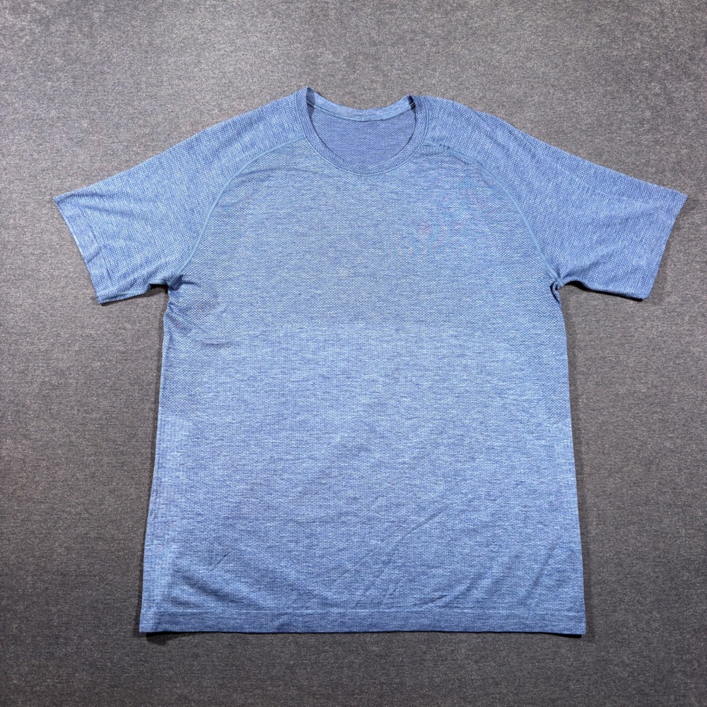 Lululemon Metal Vent Tech Short Sleeve Shirt Mens L Blue Heathered Activewear